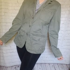 Eddie Bauer women's sz 14 green multipocket jacket
